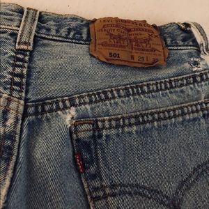 High waist denim shorts